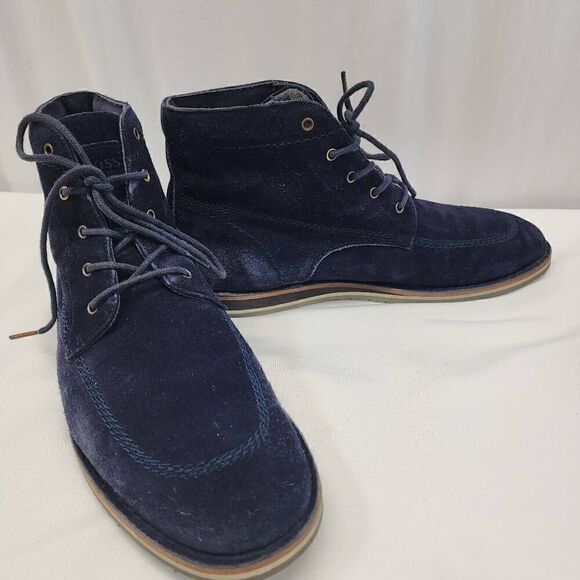 Boss Orange By Hugo Boss Men's Size 44 US 11 Suede navy Voletto Boot P - Picture 2 of 10